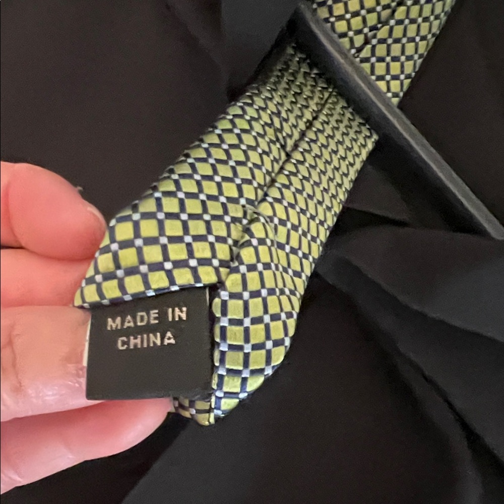 ( 0400) Men Joseph & Feiss International Black Shirt W/Green Tie Steve & Barry’s - Picture 7 of 10